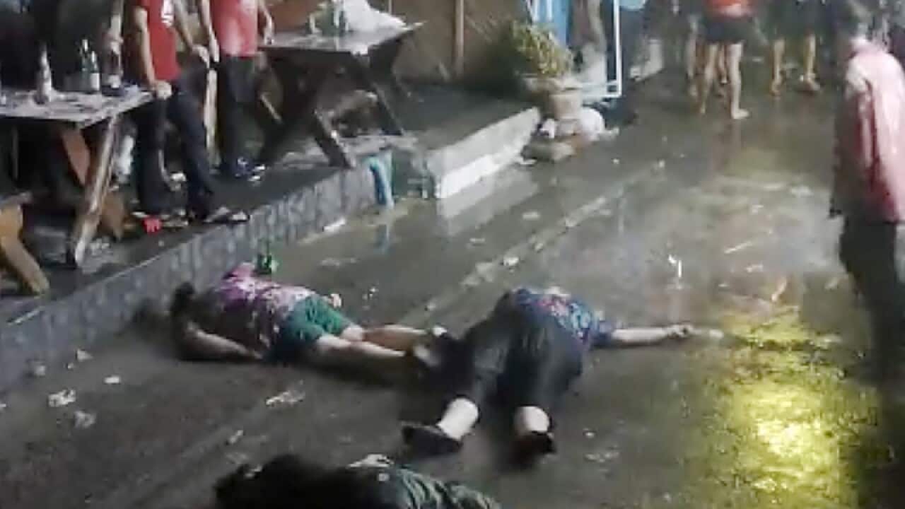 elderly British couple and their son are on the ground