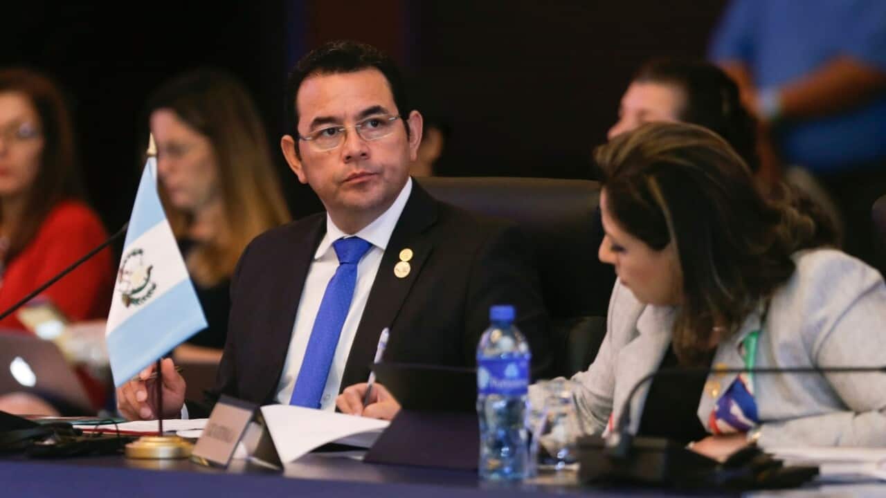 File image of Guatemala's President Jimmy Morales