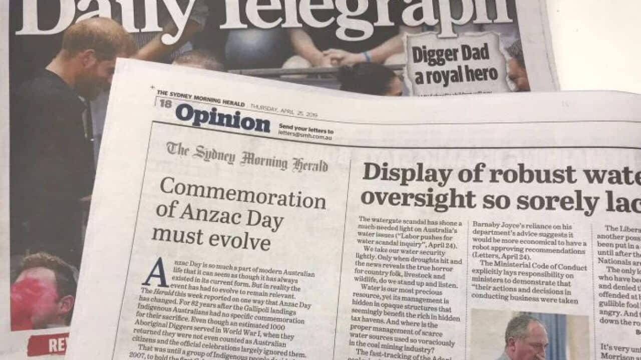 Pages of the SMH that appeared in the Daily Telegraph
