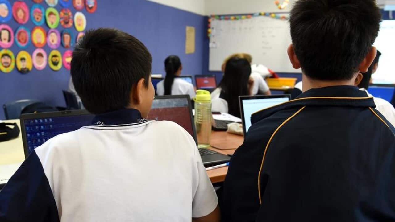 Students in a classroom