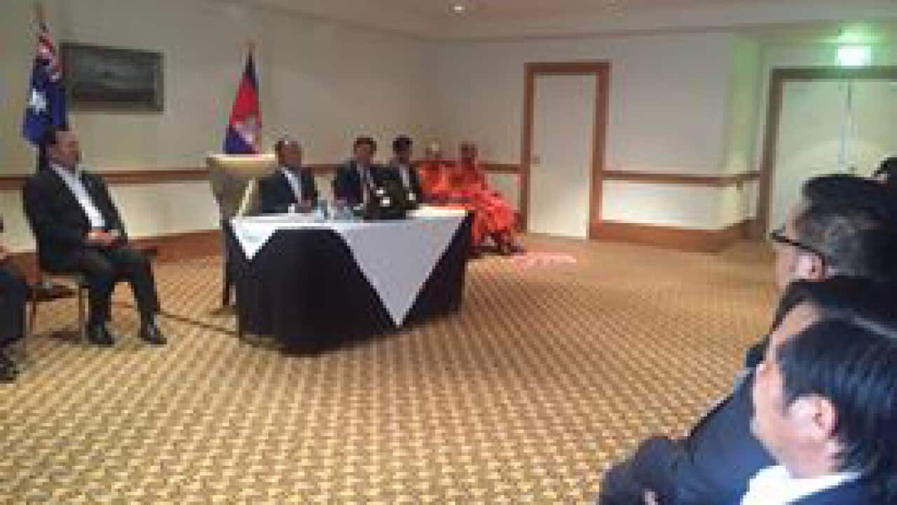 Heng Samrin official trip to Australia on 13-16th March 2016