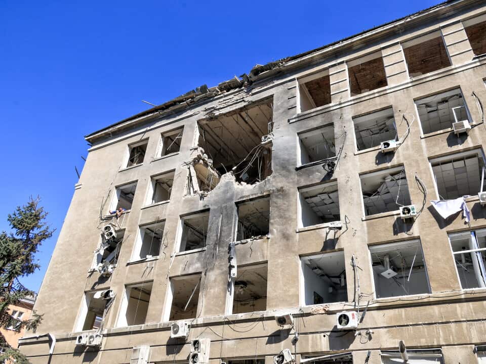 Apartment building struck in Odessa, 2nd September (AAP)