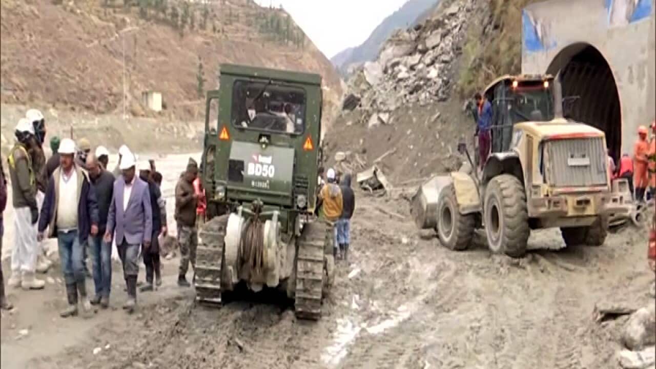 ITBP, NDRF, SDRF personnel during the search and rescue operation