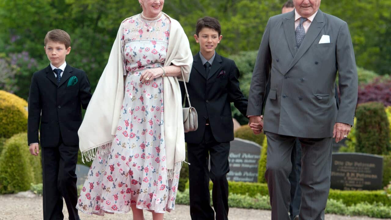 Danish Queen Margrethe and Prince Consort Henrik with their grandsons.