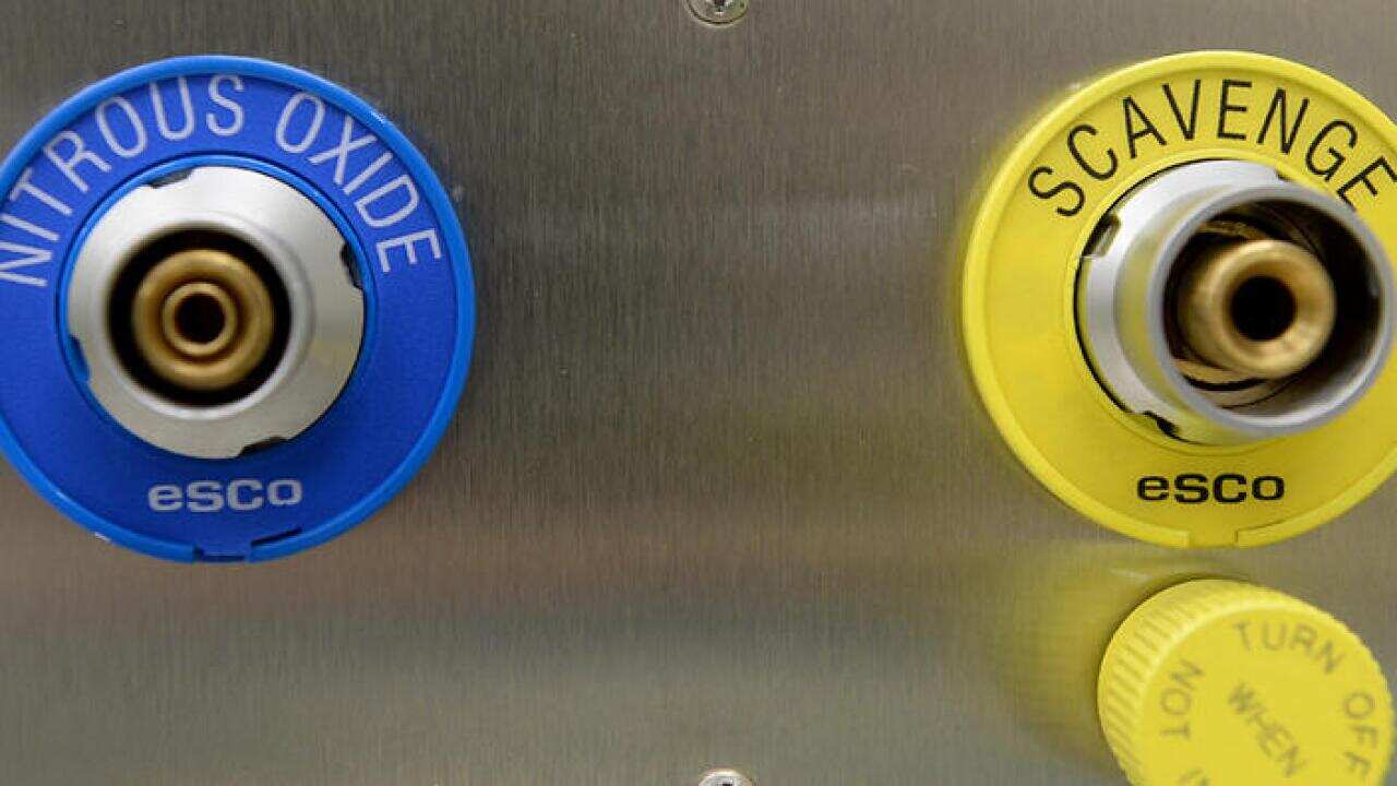 Gas and oxygen connections in an operating theatre at Liverpool Hospital, Sydney on Tuesday, June 11, 2013. (AAP Image/Dan Himbrechts) NO ARCHIVING