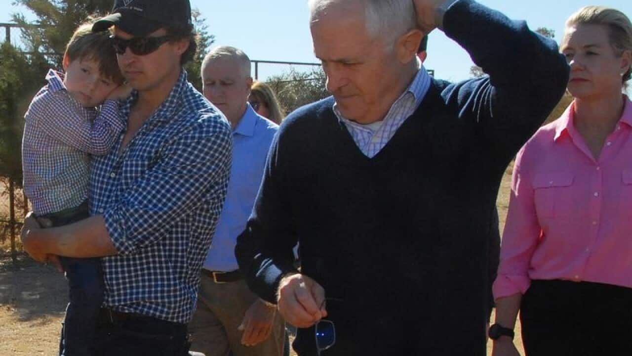 Australian Prime minister Malcolm Turnbull during a visit to Trangie.