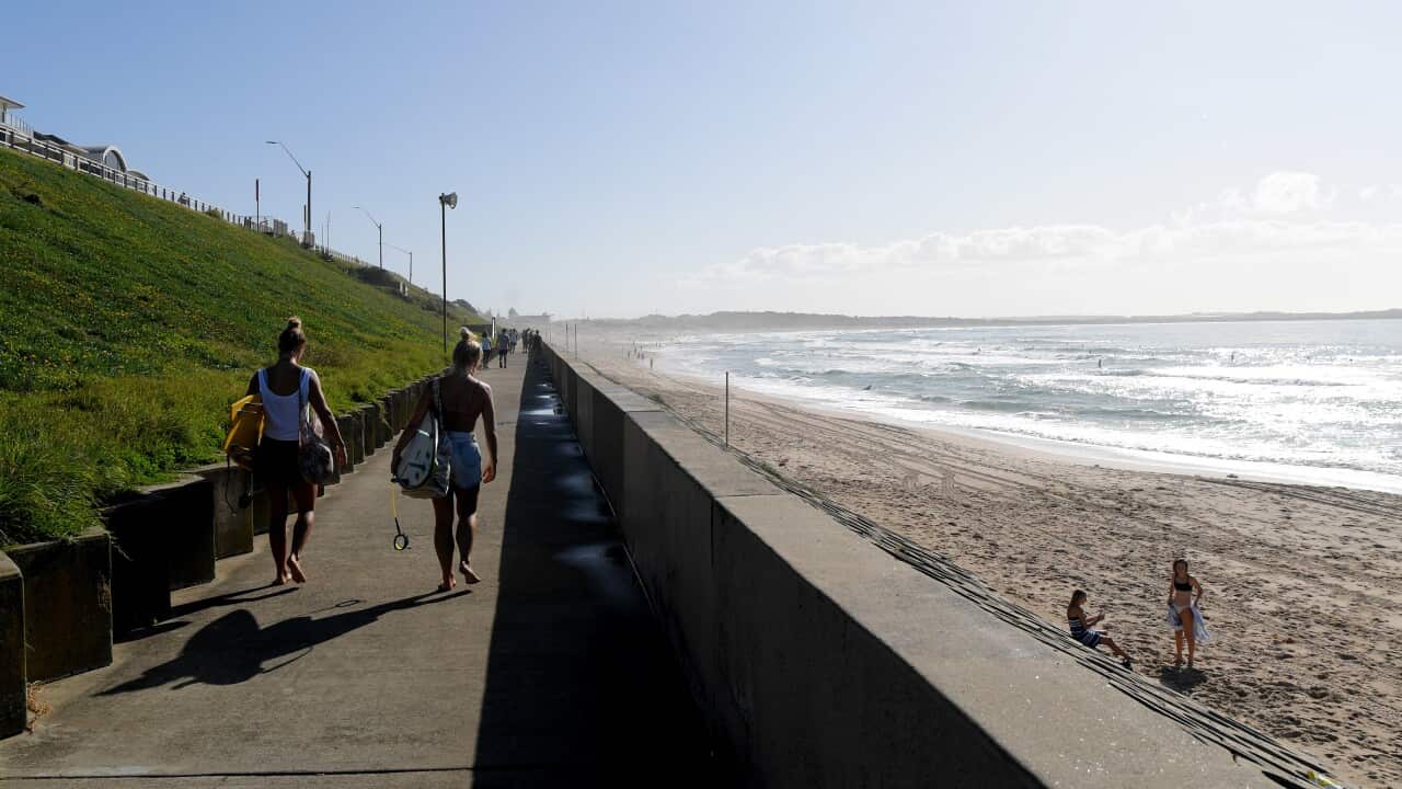 Social distancing at Cronulla Beach.