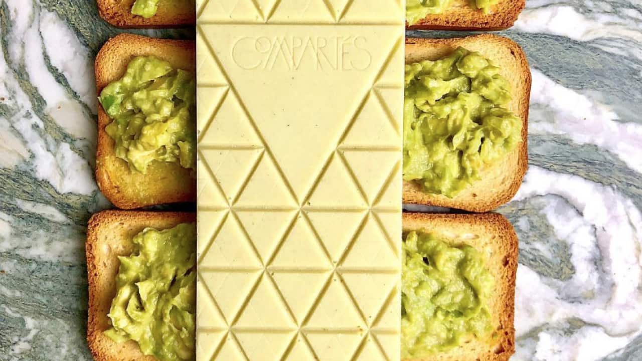 Avocado toast chocolate bar