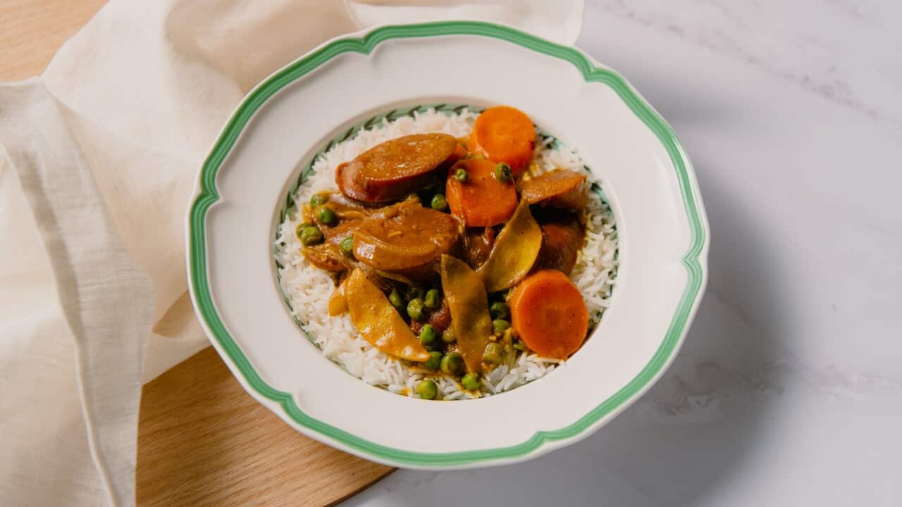 Classic Aussie curried sausages