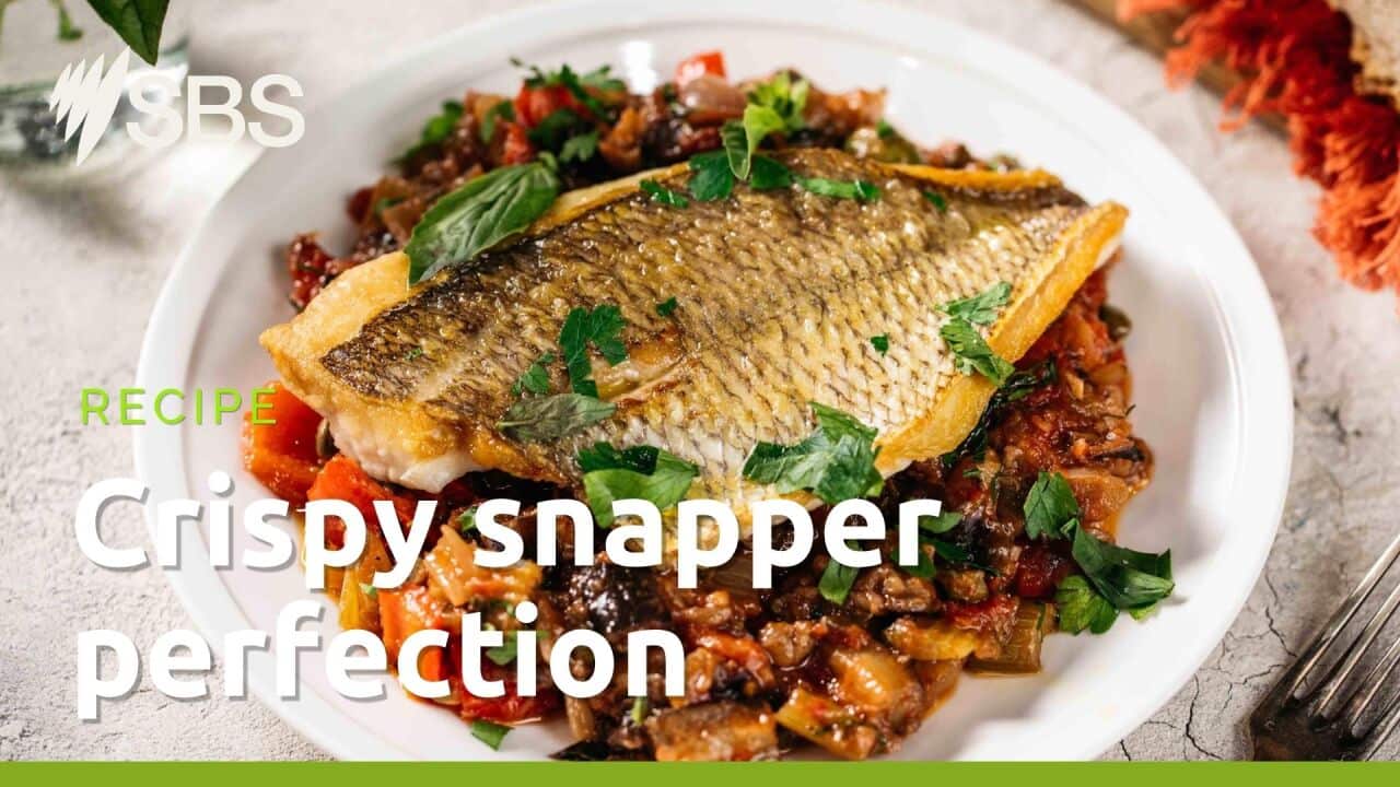 YouTube thumbnail snapper and caponata