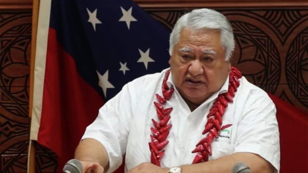 Samoan prime minister Tuilaepa Sailele Malielegaoi.
