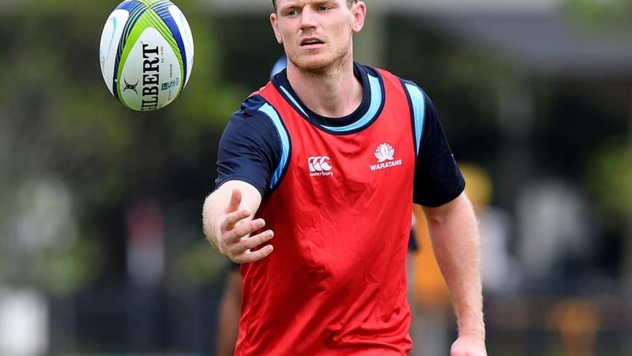 Bryce Hegarty, takes part in a training.