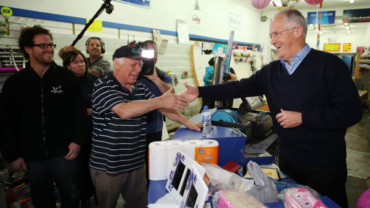 Malcolm Turnbull during a visit to Picton