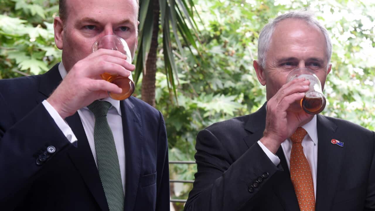 North Sydney Liberal MP Trent Zimmerman (L)