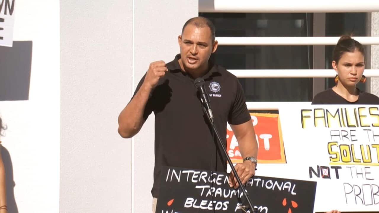 Thomas Mayor protests in the Northern Territory
