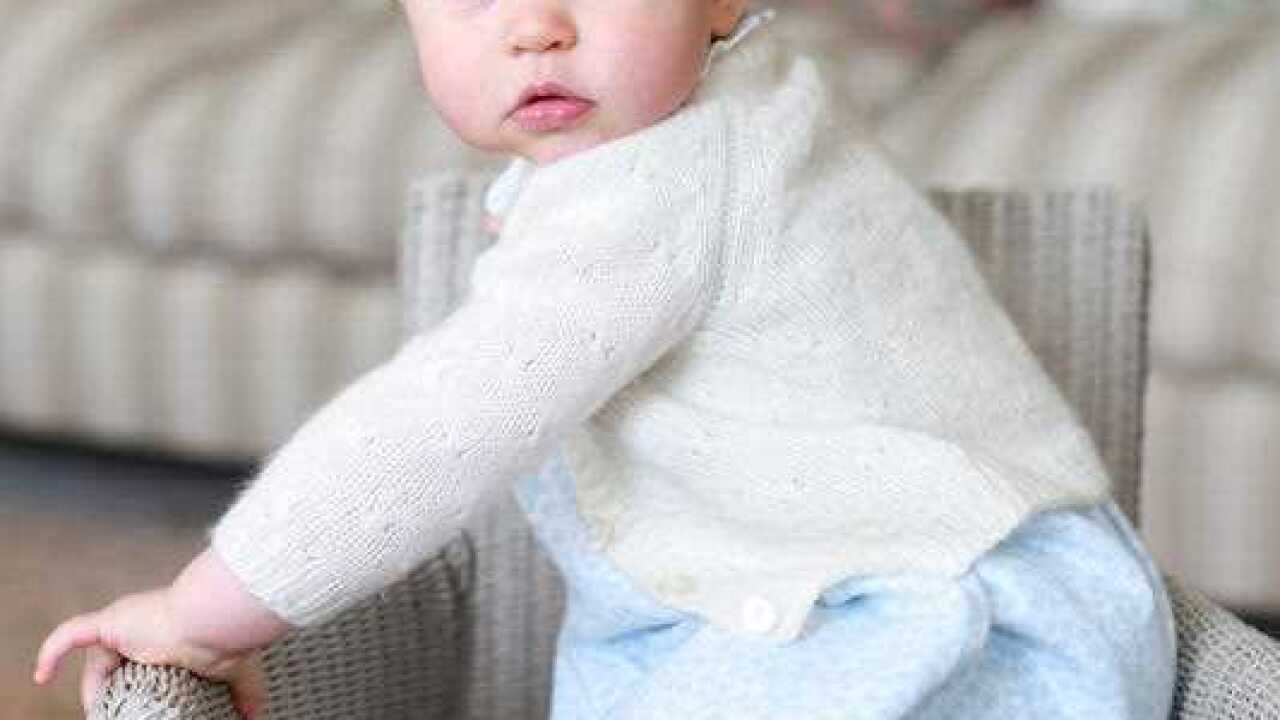 In this undated handout photo released on Sunday, May 1, 2016 by Kensington Palace, Britain's Princess Charlotte poses for a photograph