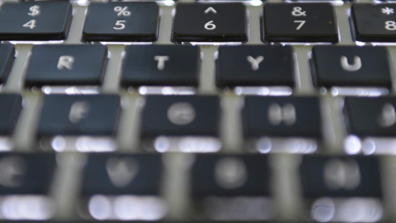A computer keyboard