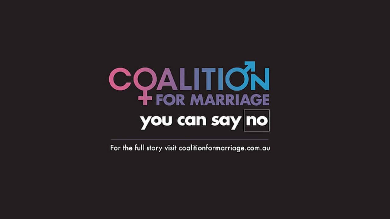 A screenshot of Coalition for Marriage campaign ad