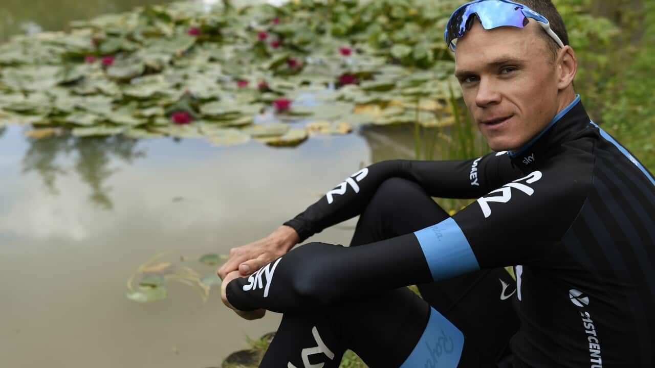 Rest day over, time to race... Tour leader Chris Froome looks ready.