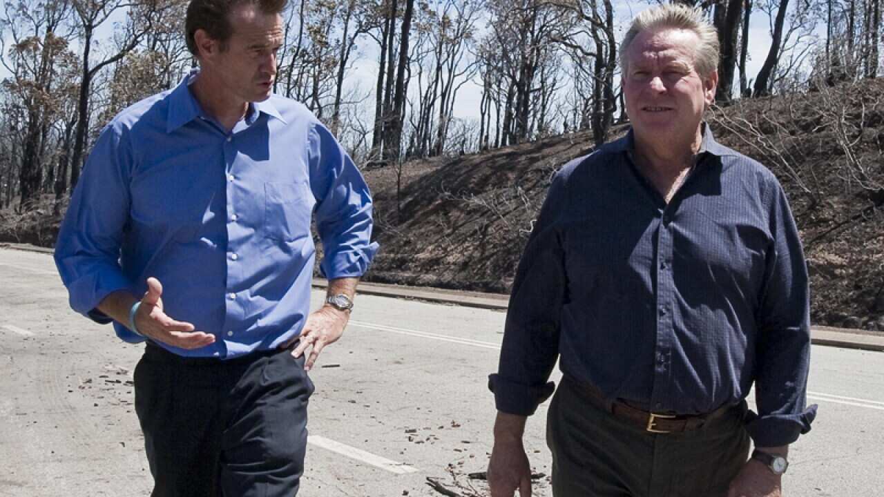 WA Premier Colin Barnett (R) and MP Tony Simpson