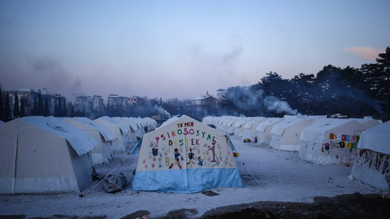 Tent cities for the earthquake victims in Malatya, Turkey
