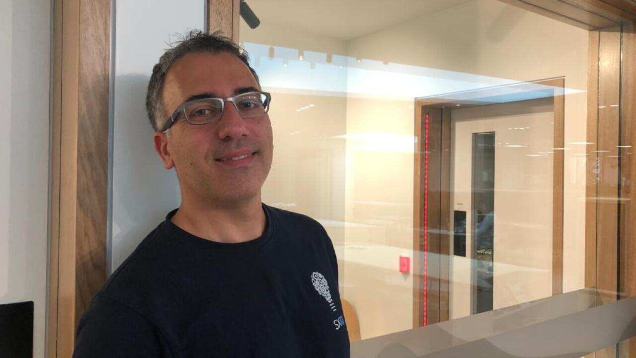 Stefano Tempesta negli studi di radio SBS