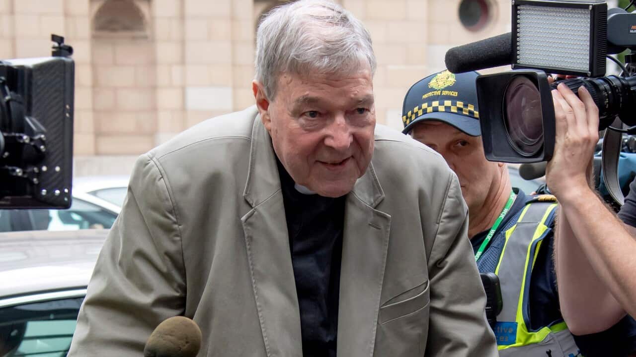 File photo; Cardinal George Pell arrives at the County Court in Melbourne
