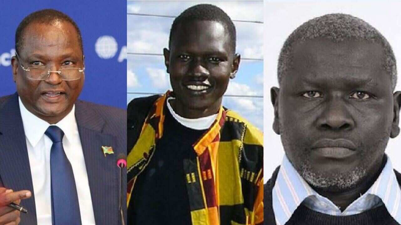 The photo of Taban Deng Gai, Idris and Dong Luak
