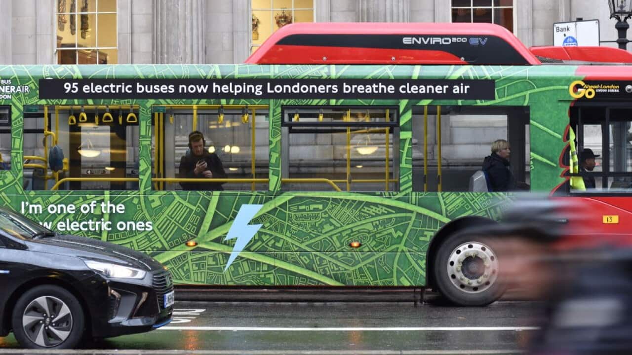 The New South Wales government is looking to London's efforts to create low emission zones and the largest electric bus fleet for inspiration back home.