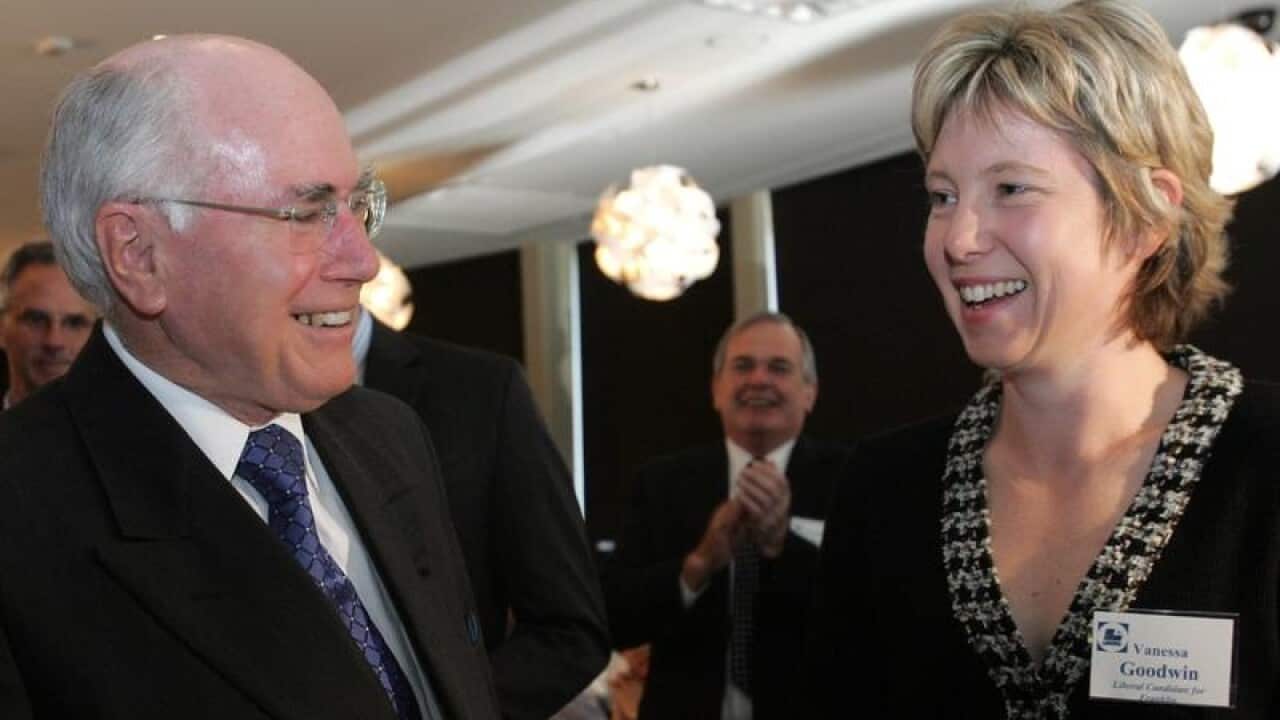 John Howard with former Tasmanian attorney-general Vanessa Goodwin, who died on Saturday, in 2007.