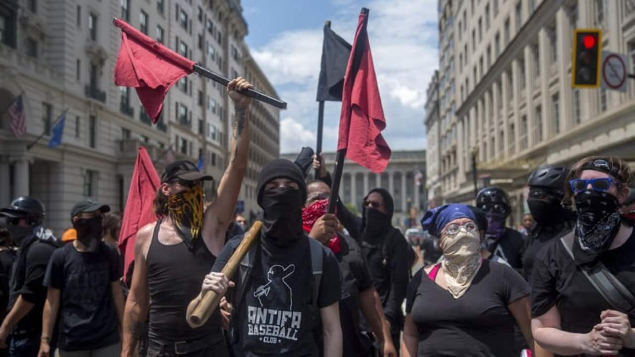 Far-Right Groups Face Off With Counterprotesters in Washington
