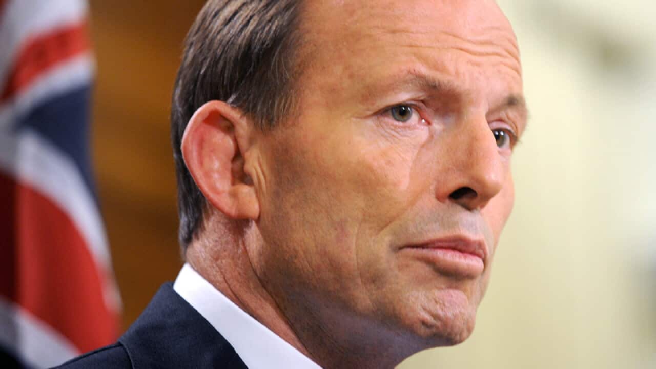 Prime Minister Tony Abbott speaks to the media in Sydney