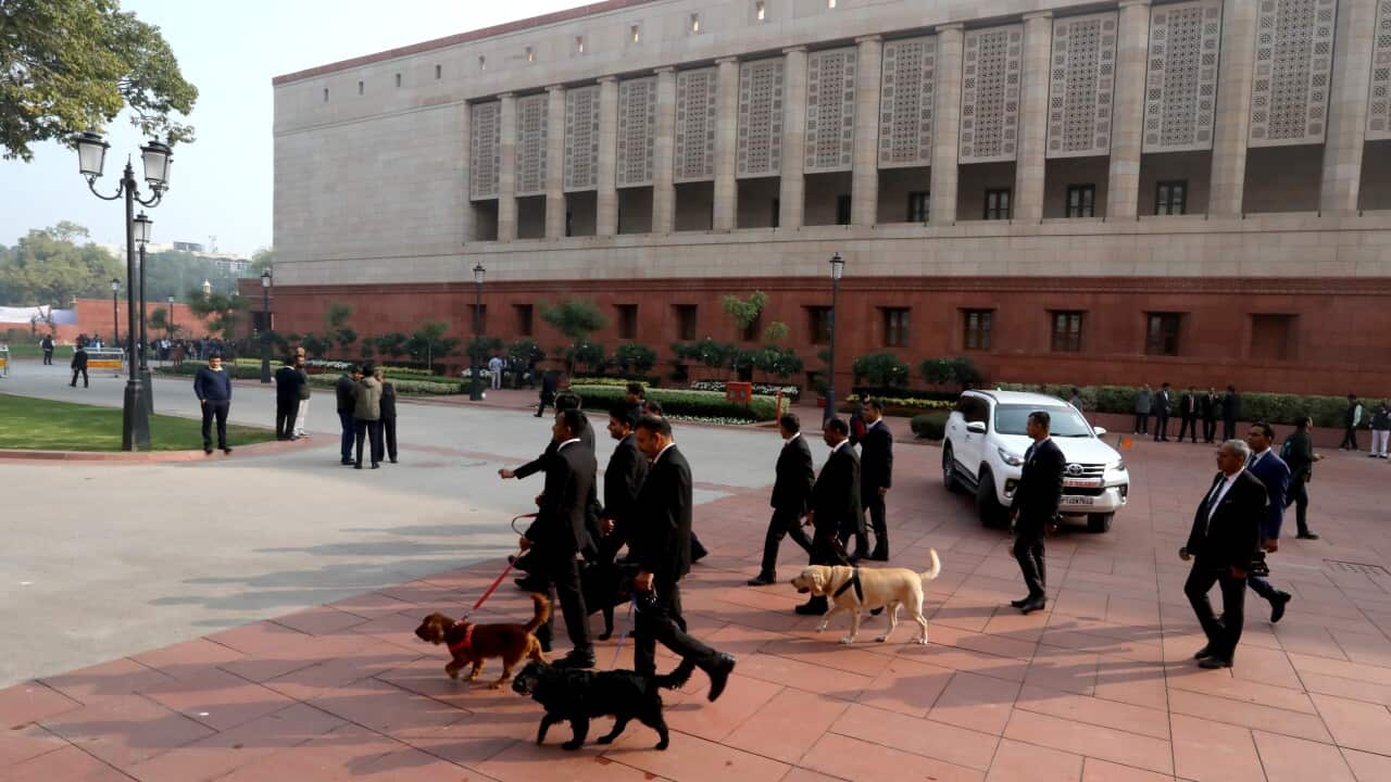 Indian Parliament Winter Session 2023 in New Delhi.