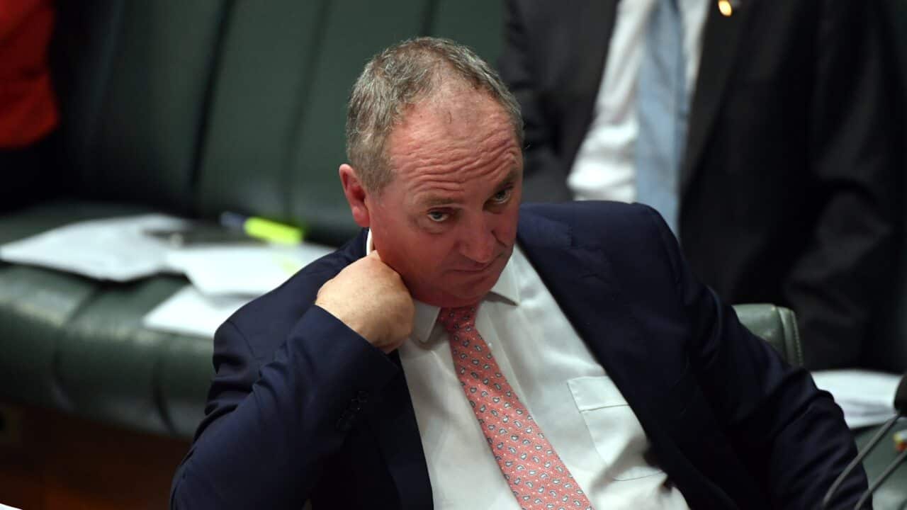 Barnaby Joyce during Question Time in the House of Representatives at Parliament House in Canberra, Thursday, June 24, 2021