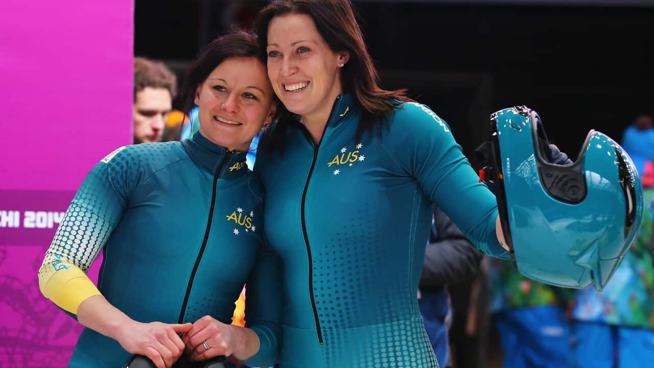 Astrid Radjenovic and Jana Pittman (R) of Australia team 1 getty.jpg