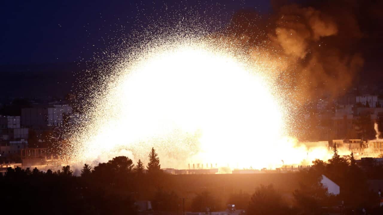 Fighting in Kobane.