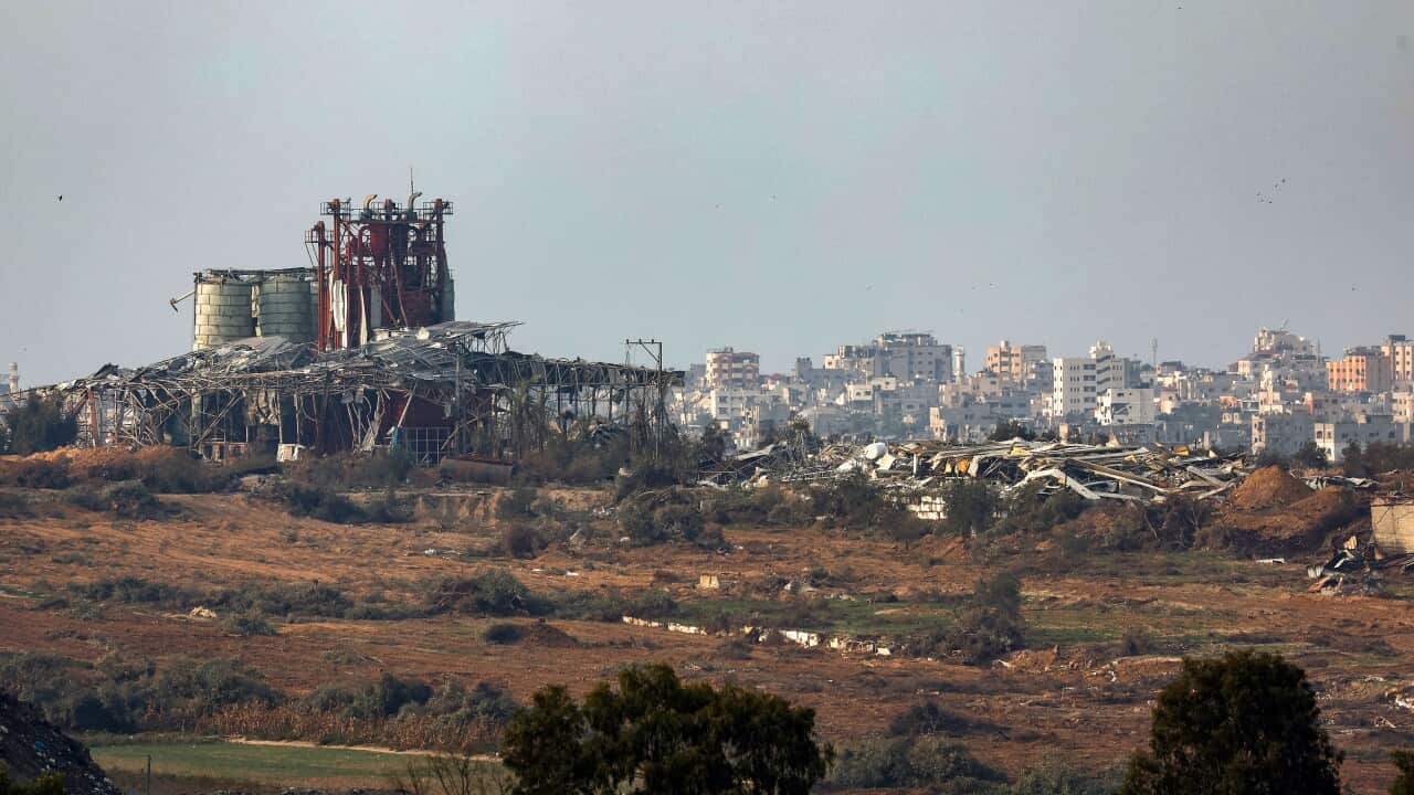 Destroyed buildings in northern Gaza following Israeli bombardment