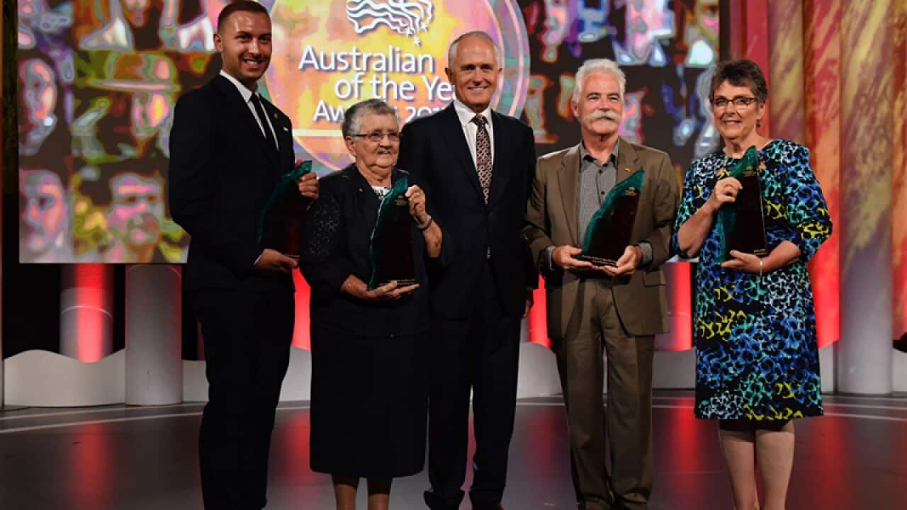 The Prime Minister with Australian of the Year winners