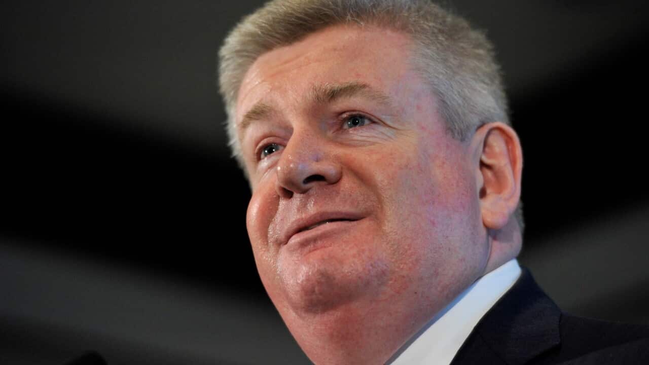 Senator Mitch Fifield, Minister for Communications and the Arts speaks at the NBN's corporate plan for 2017 in Sydney, in Sydney, Friday, Aug. 26, 2016. 