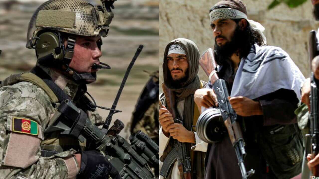 Afghan Forces and Taliban