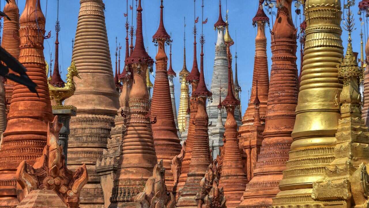 Inn Thein monastery, Inle lake, Myanmar
