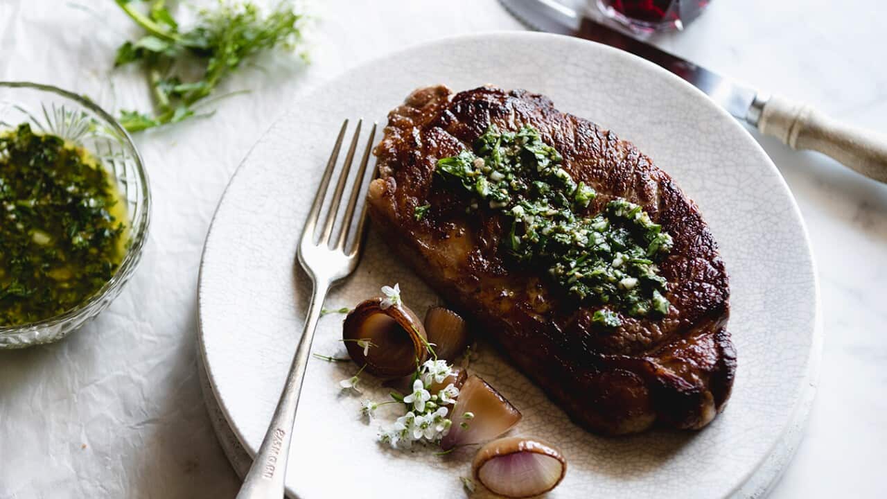Tomahawk Steak with Salsa Verde