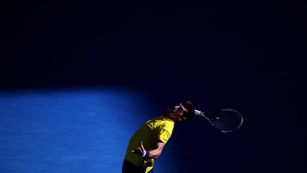 Novak Djokovic of Serbia