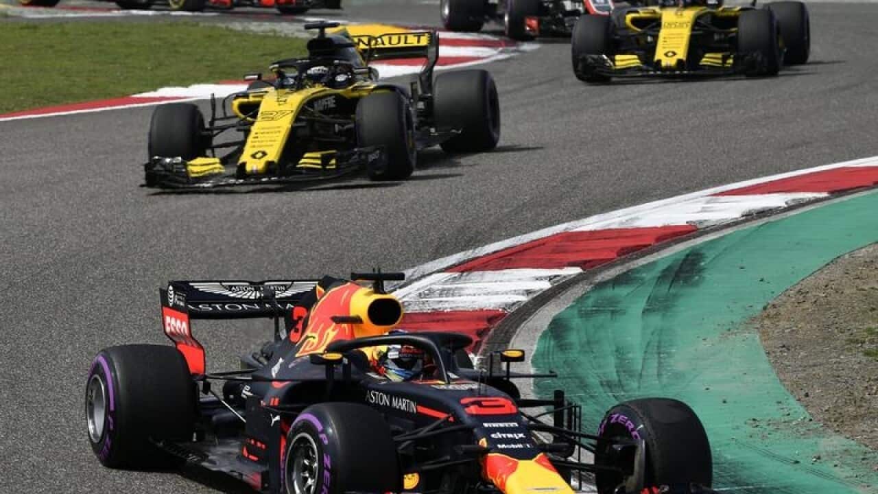 Australian Formula One driver Daniel Ricciardo in action.