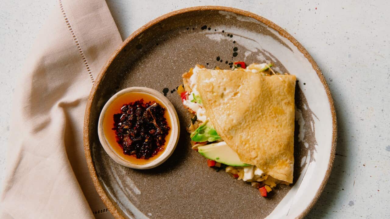 Lennox head omelette with chilli crisp