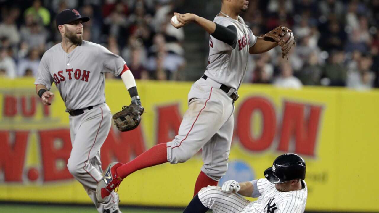 Boston Red Sox and New York Yankees players