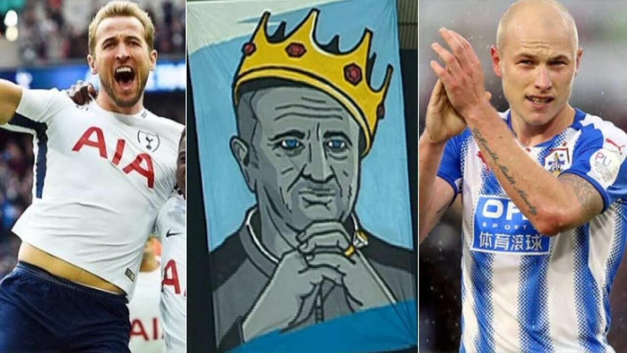 Harry Kane, Graham Arnold, Aaron Mooy