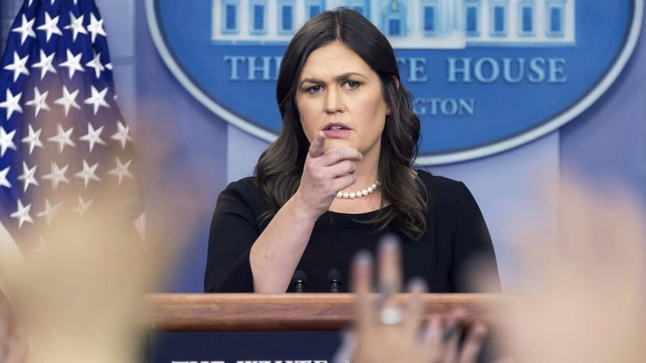White House press secretary Sarah Huckabee Sanders said Saturday in a tweet that she was booted from the Virginia restaurant.
