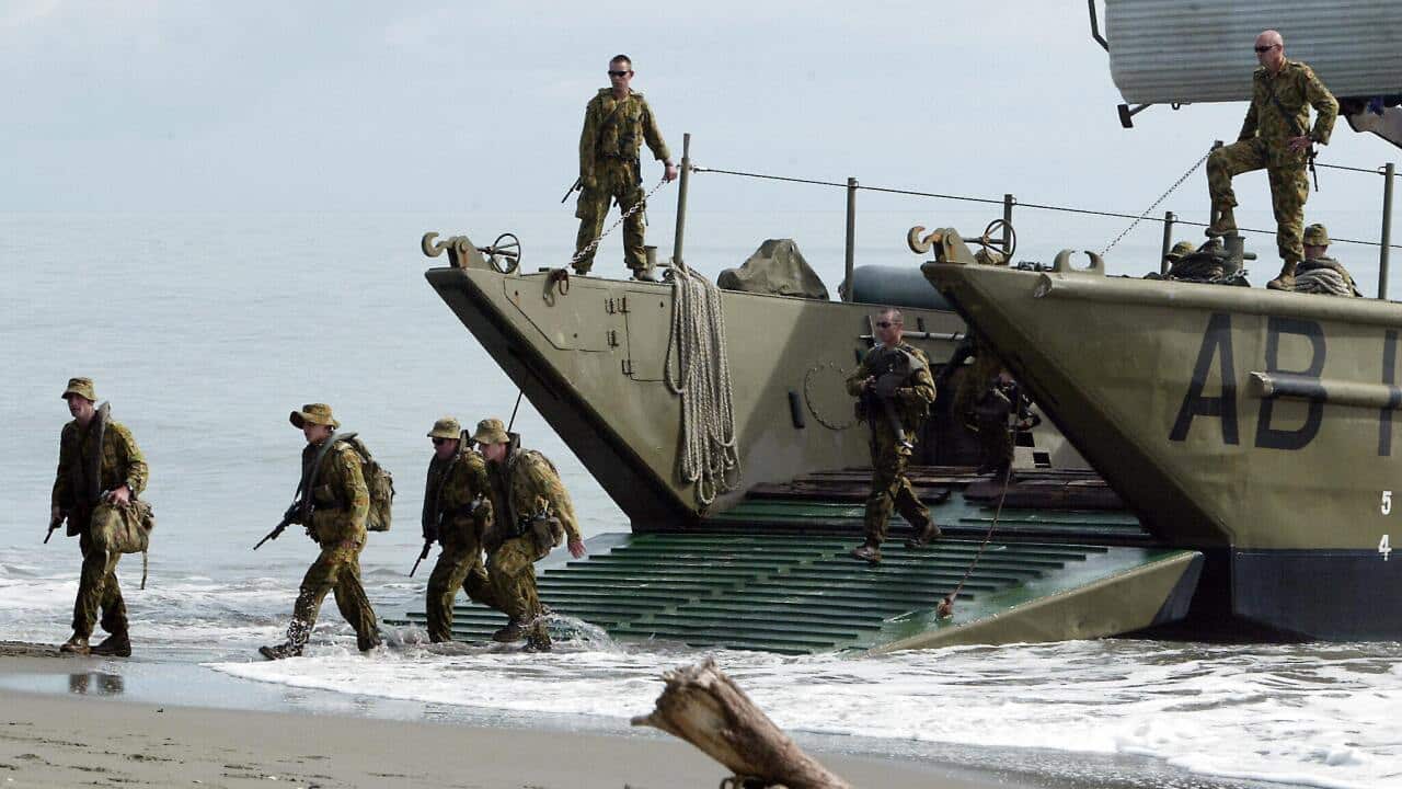 (FILES) The first soldiers of the Austra