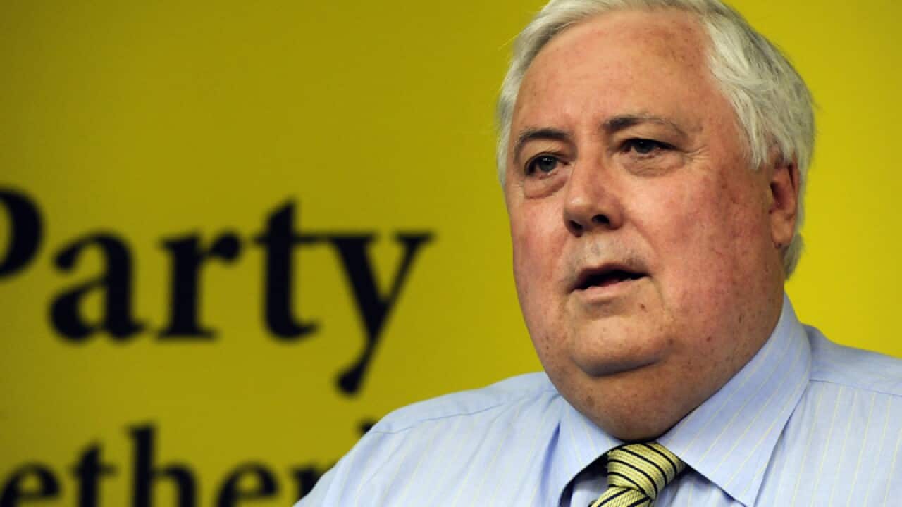 Federal MP and leader of the Palmer United Party (PUP) Clive Palmer